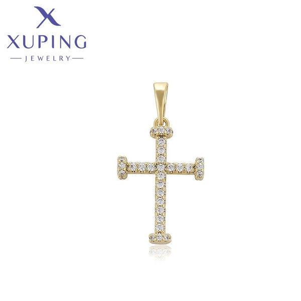 xuping fashion cross 14K gold color pendant