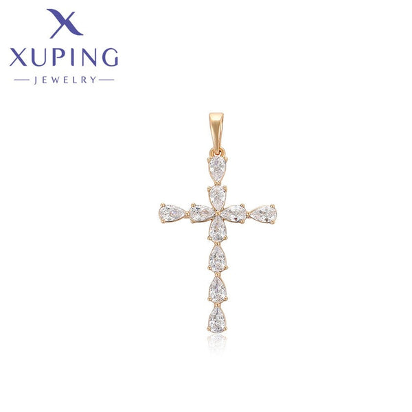 xuping fashion cross 18K gold color pendant