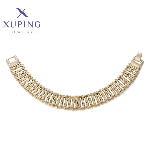 xuping fashion simple 14K gold color bracelet
