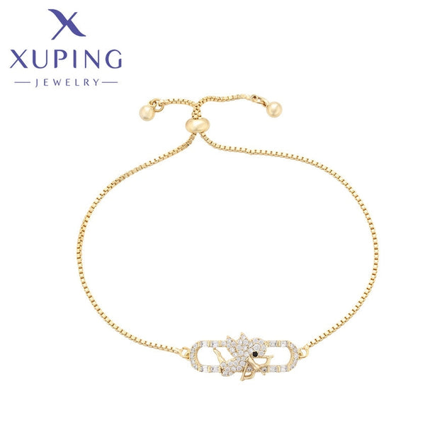 xuping Mode schlicht 14K Gold Farbe Armband