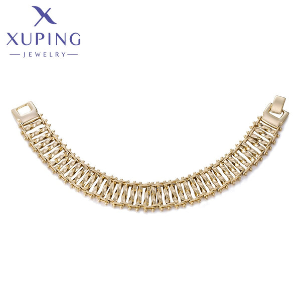 xuping Mode schlicht 14K Gold Farbe Armband