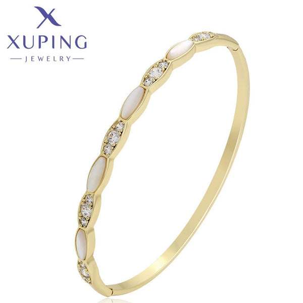 xuping fashion simple 14K gold color bangle