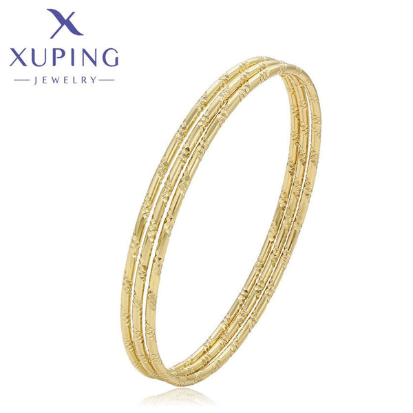 xuping fashion simple 14K gold color bangle