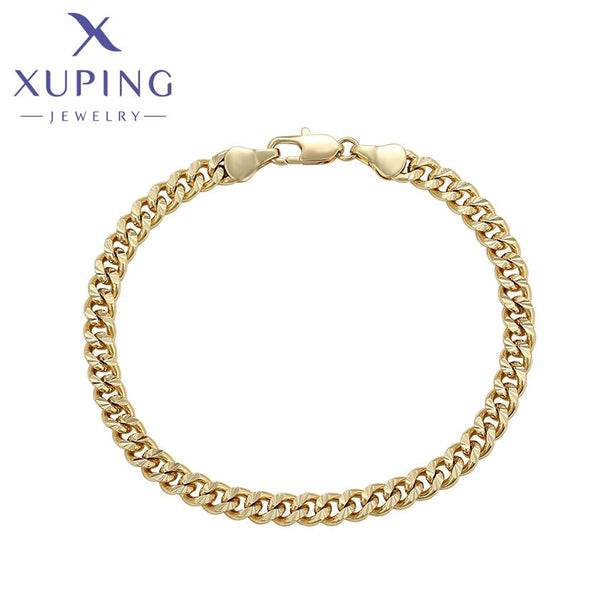 xuping Mode schlicht 14K Gold Farbe Armband