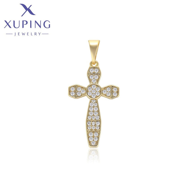 xuping fashion cross 14K gold color pendant