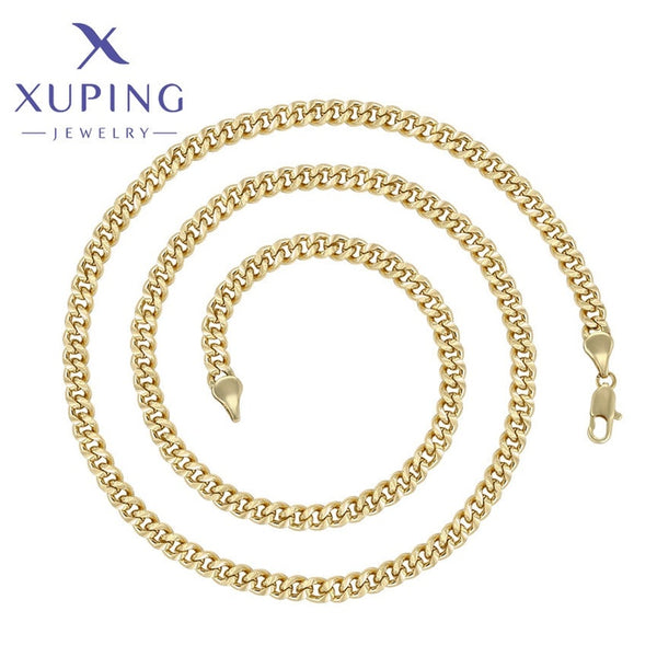 xuping fashion 14K gold color necklace