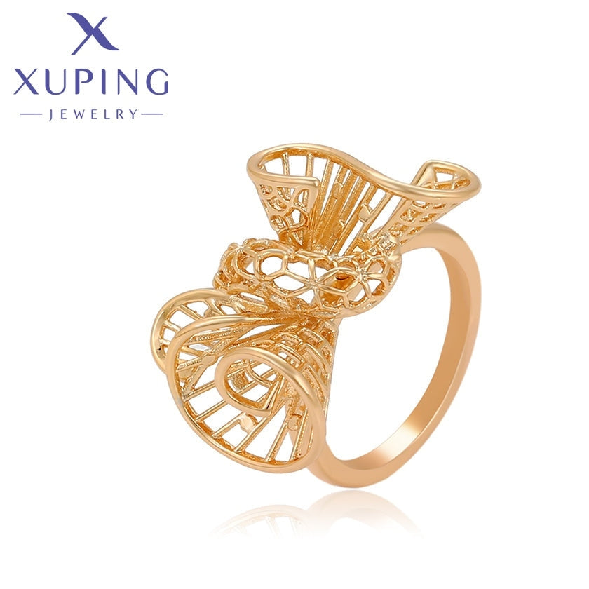 xuping Mode schlicht 18K Gold Farbe Ring