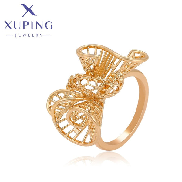 xuping fashion simple 18K gold color ring
