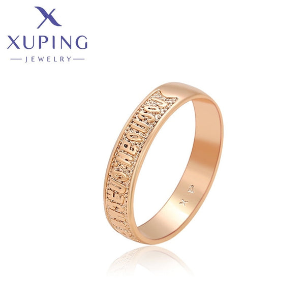 xuping fashion simple 18K gold color ring