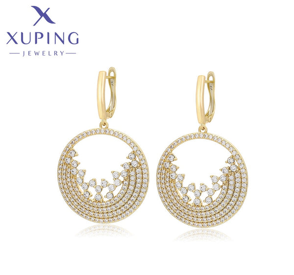 xuping fashion simple 14K gold color earring