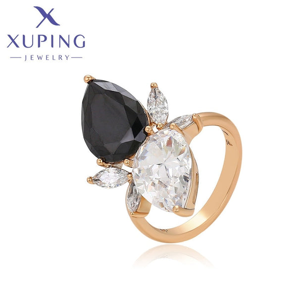 xuping fashion simple 18K gold color ring
