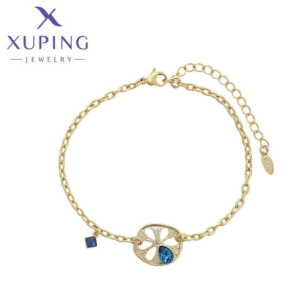 xuping Mode crystal 14K Gold Farbe Armband