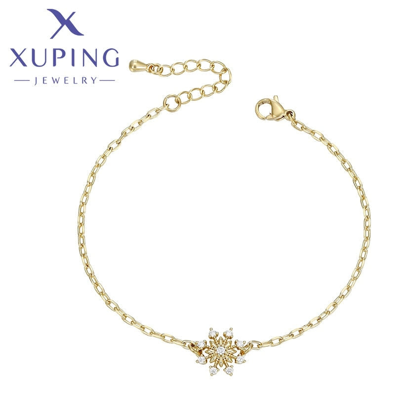 xuping Mode Christmas 14K Gold Farbe Armband