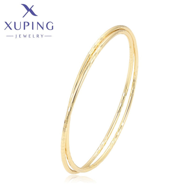 xuping fashion simple 14K gold color bangle