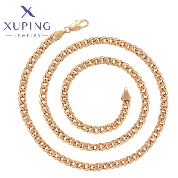 xuping fashion simple 18K gold color necklace