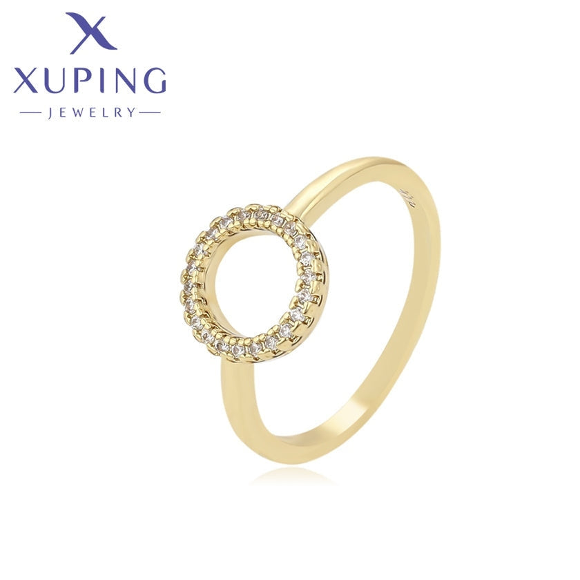 xuping Mode schlicht 14K Gold Farbe Ring