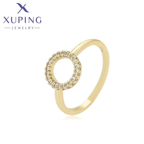 xuping fashion simple 14K gold color ring