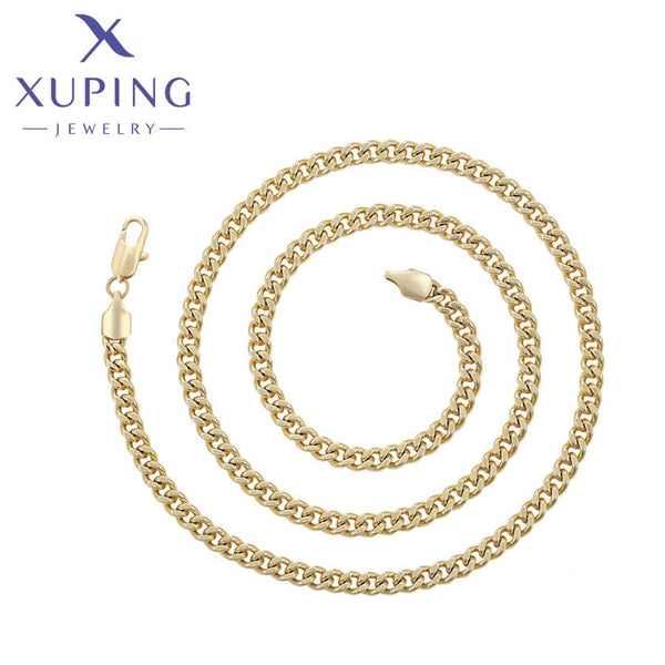 xuping fashion simple 14K gold color necklace