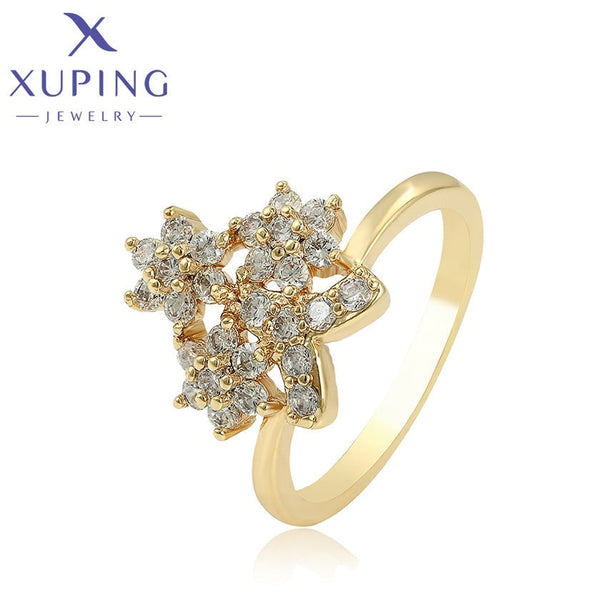 xuping elegant simple 14K gold color ring