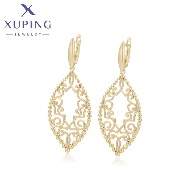 xuping fashion simple 14K gold color earring
