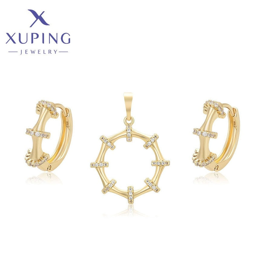xuping Mode schlicht 14K Gold Farbe set