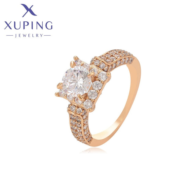 xuping fashion simple 18K gold color ring