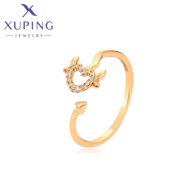 xuping Mode schlicht 18K Gold Farbe Ring