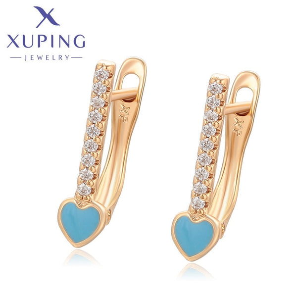 xuping Mode schlicht 18K Gold Farbe Ohrringe