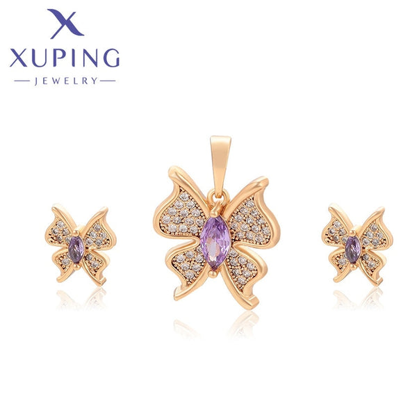 xuping fashion simple 18K gold color set
