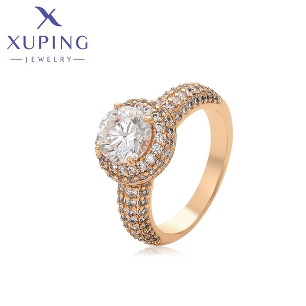 xuping fashion simple 18K gold color ring