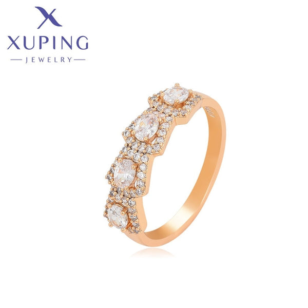 xuping fashion simple 18K gold color ring