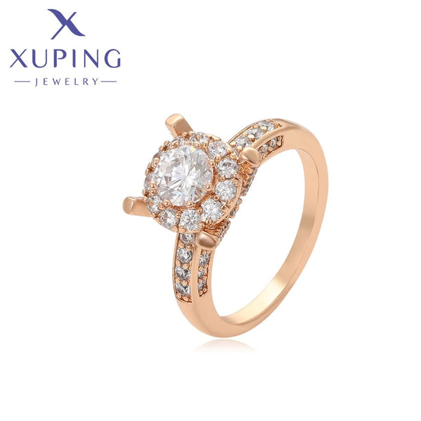 xuping fashion simple 18K gold color ring
