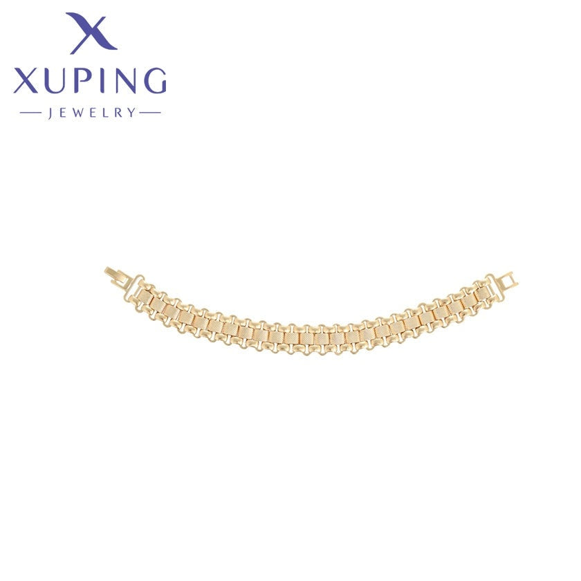 xuping fashion simple 14K gold color bracelet