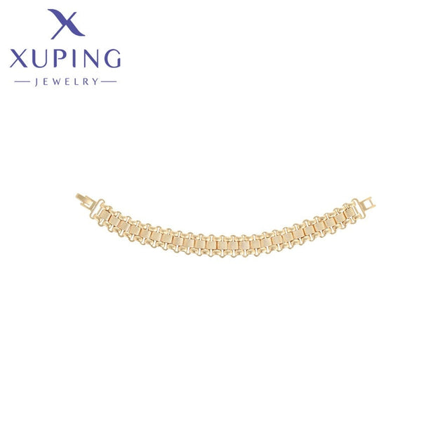 xuping fashion simple 14K gold color bracelet