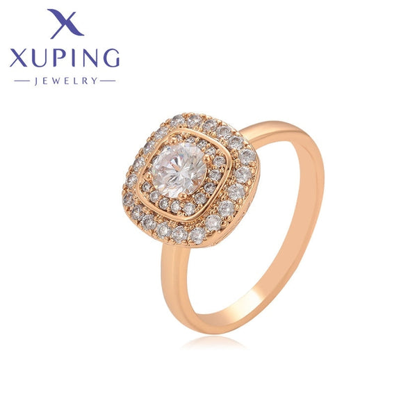 xuping fashion simple 18K gold color set ring