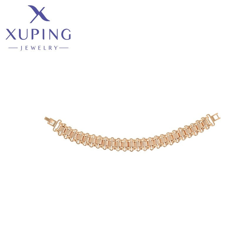 xuping Mode schlicht 18K Gold Farbe Armband