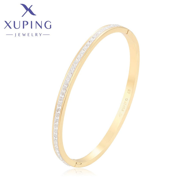 xuping fashion simple 14K gold color bangle