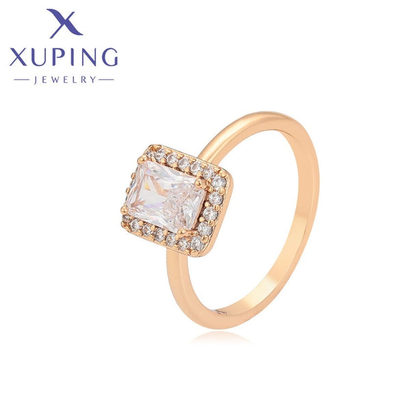 xuping fashion simple 18K gold color ring