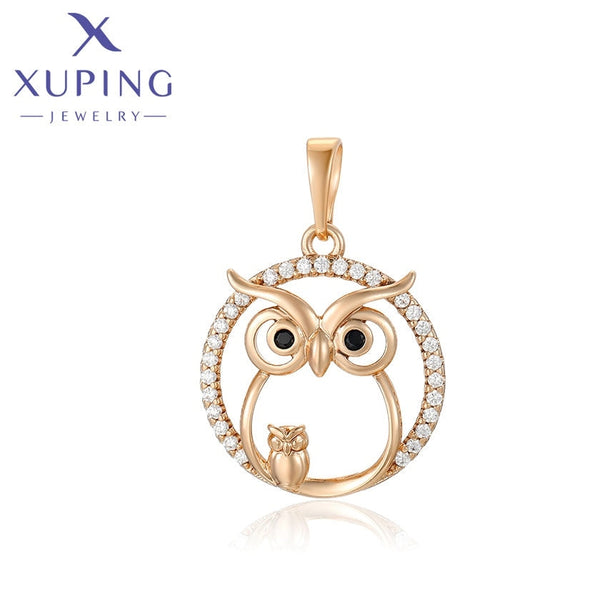 xuping 18k gold color zircon pendant