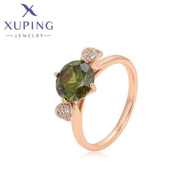 xuping fashion simple rose gold color ring