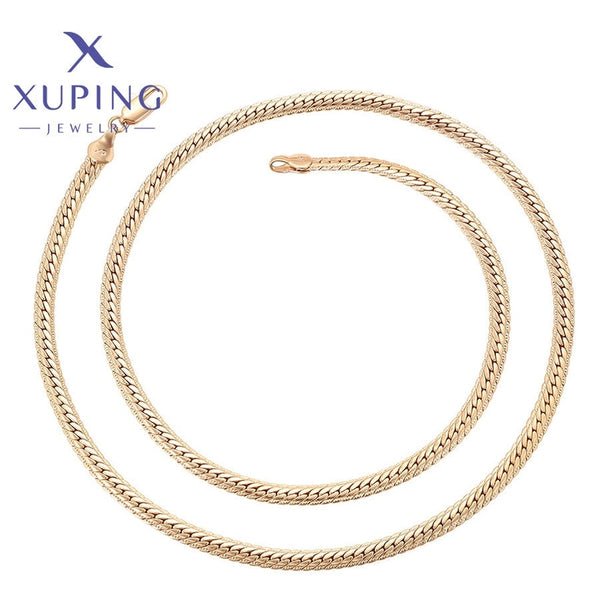 xuping fashion simple 18K gold color necklace