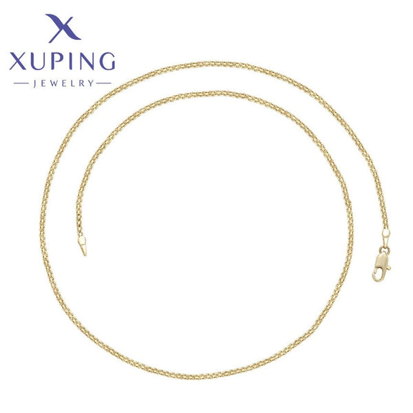 xuping fashion simple 14K gold color necklace