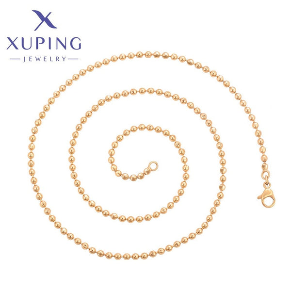 xuping fashion simple 18K gold color necklace