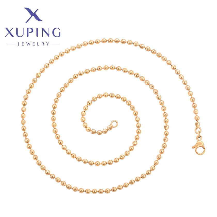 xuping Mode schlicht 18K Gold Farbe Halskette