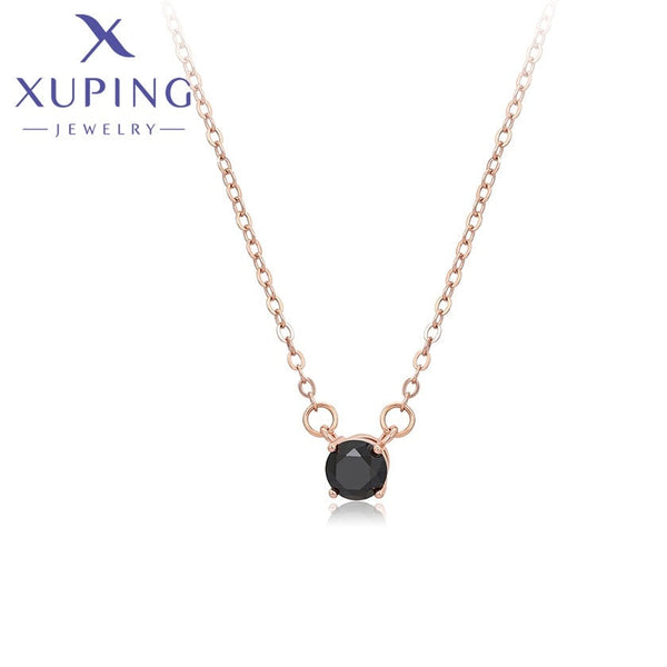 xuping elegant rose gold color necklace