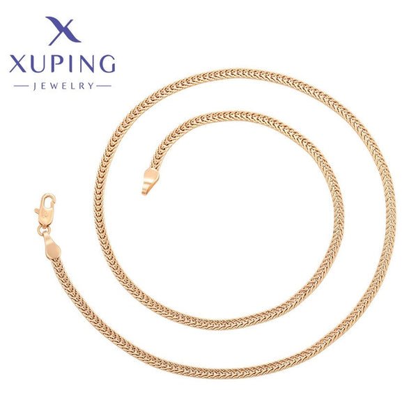 xuping fashion simple 18K gold color necklace