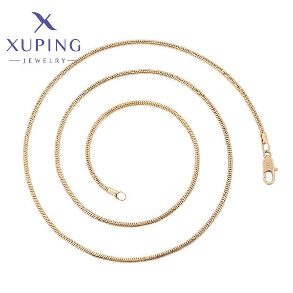 xuping fashion simple 18K gold color necklace