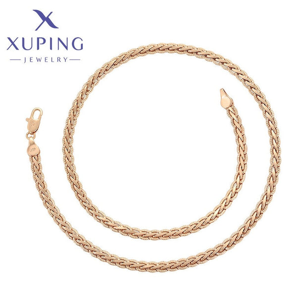 xuping Mode schlicht 18K Gold Farbe Halskette