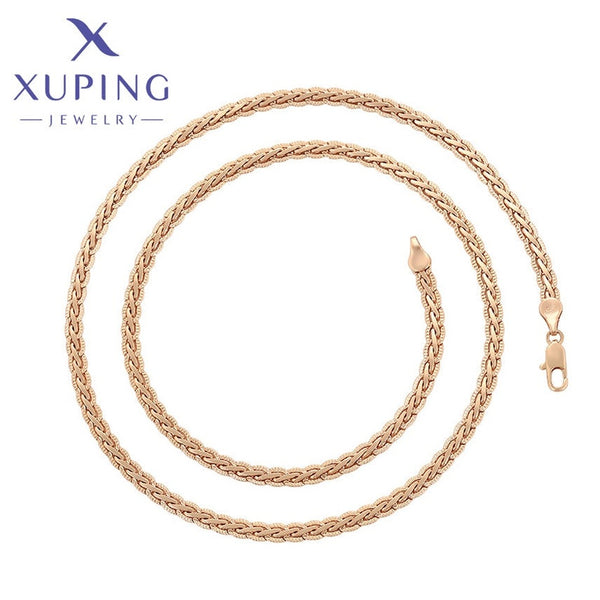 xuping Mode schlicht 18K Gold Farbe Halskette