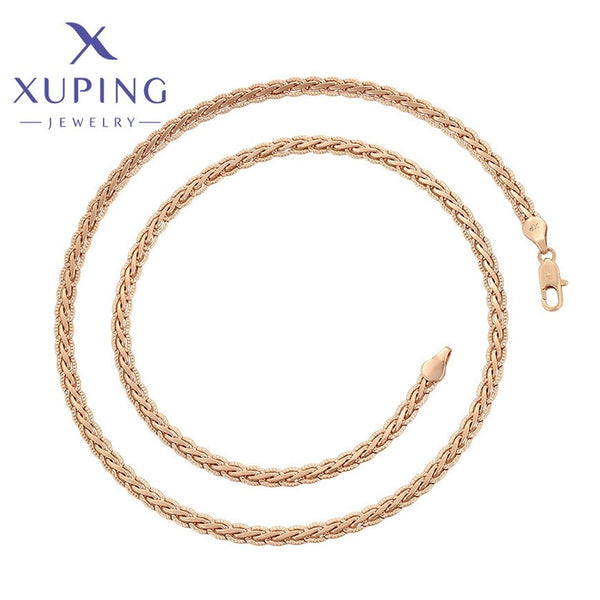 xuping fashion simple 18K gold color necklace
